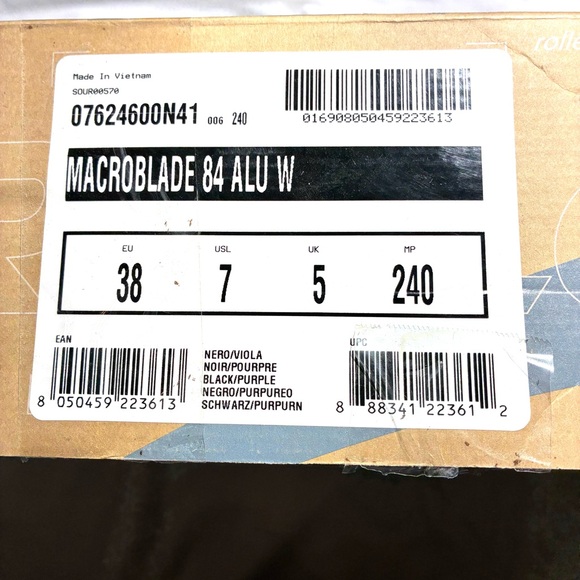 Macroblade 84 ALU Rollerblade Skates in Gray and Purple - Picture 3 of 7